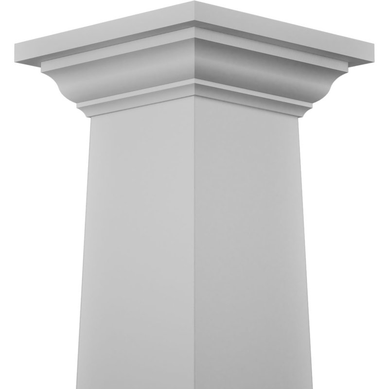 Ensemble de colonne carrée classique en PVC lisse lisse et standard Craftsman, H 96 po x l 19,63 po