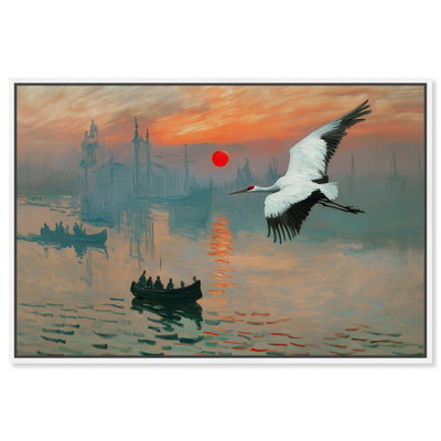 «Crane Sunset», toile par Pet Remedy