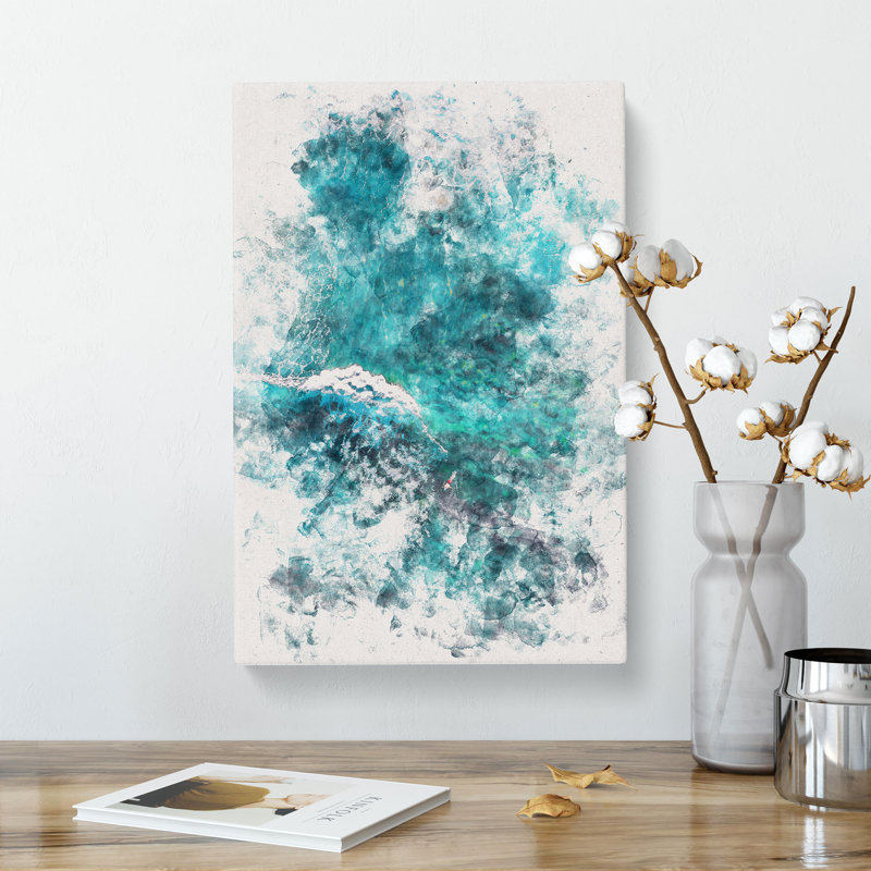 Surfing Waves - Wrapped Canvas, 91cm H x 60cm W x 3cm D