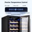 Simzlife 15 Inch 30 bottles Under-counter Refrigerators, Single Zone Wine Fridge, Wine Refrigerator Digital Temperature Control, Freestanding Wine Chiller with Removable Shelves