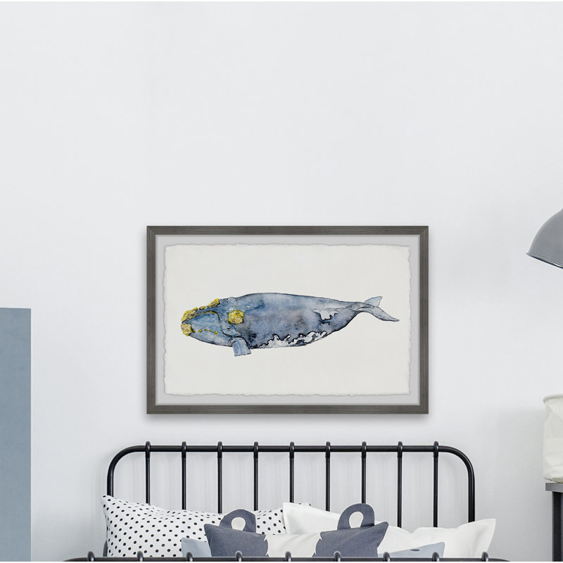 «Mossed Whale» par Maryville, reproduction encadrée, H 16 po x l 24 po x P 1,5 po