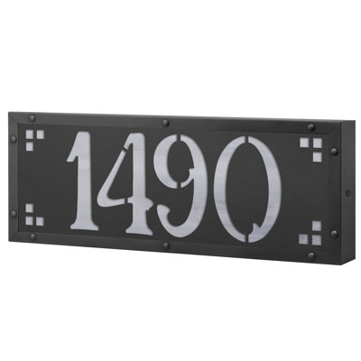 Plaque d'adresse murale personnalisable 120 V pour 4 numéros