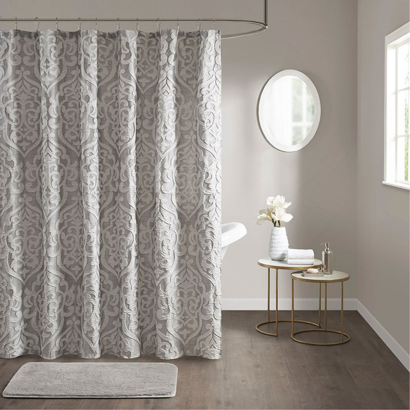 Rideau de douche jacquard, Gris