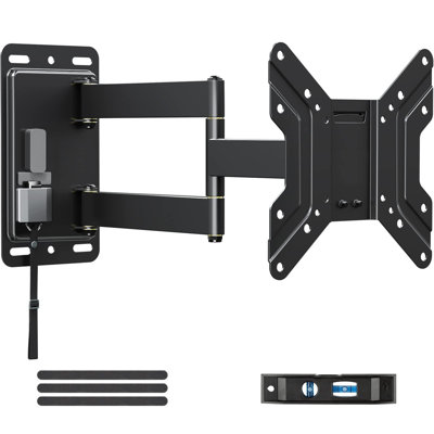 Support verrouillable pour la plupart des téléviseurs de 17 à 43 pouces, support pour véhicule récréatif pour camping-car, bateau à mouvement unique, fixation murale à une étape, VESA 200 mm, 44 lb