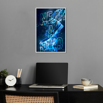 One Of A Kind Blue Drip Sneaker Man Cave Artwork by Notoriart