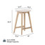 Tabouret à hauteur de comptoir rembourré Beryl (24 po) - paquet de 2, similicuir blond / sésame-96615123-96615133-96615132