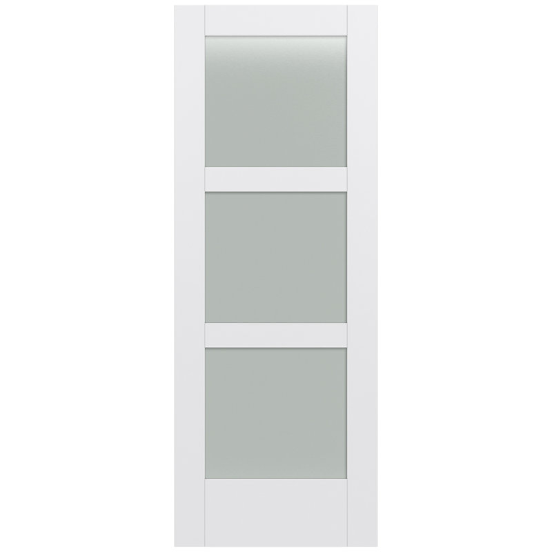 Porte intérieure en verre givré MODA 3-Lite, 28 po x 80 po