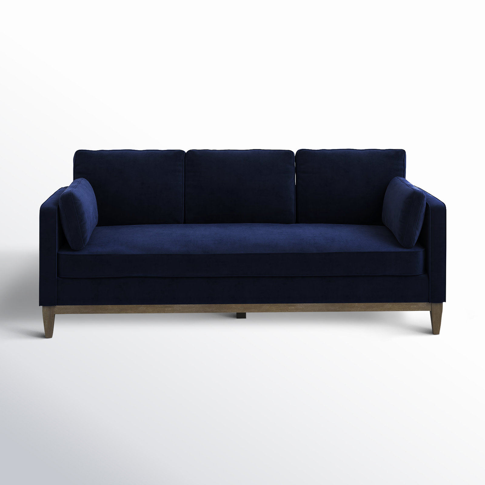 Pera 84'' Upholstered Sofa, Dark Navy Blue Velvet