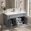 Meuble-lavabo mural 36 po avec lavabo et tiroirs en céramique, meuble-lavabo simple de style français avec charnières à fermeture douce-1884207386