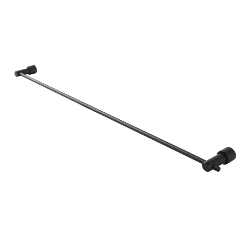 Minimal 1 Wall Mounted Towel Bar, Matte Black, 1.38" H x 25" L x 2.88" W