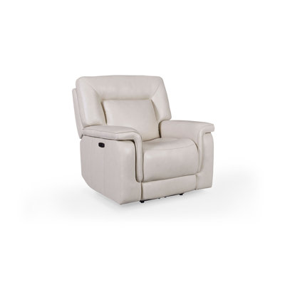 Austin Dual Power Zero Gravity Leather Recliner, Dove