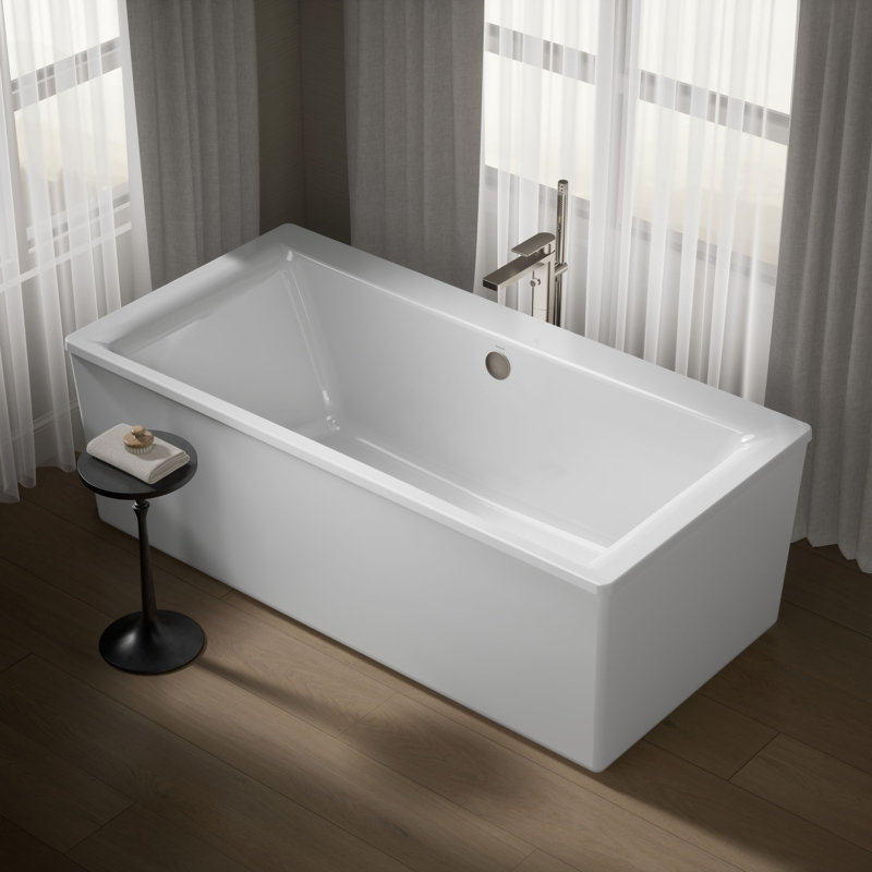 Stargaze 72" x 36" Freestanding Soaking Bathtub, White