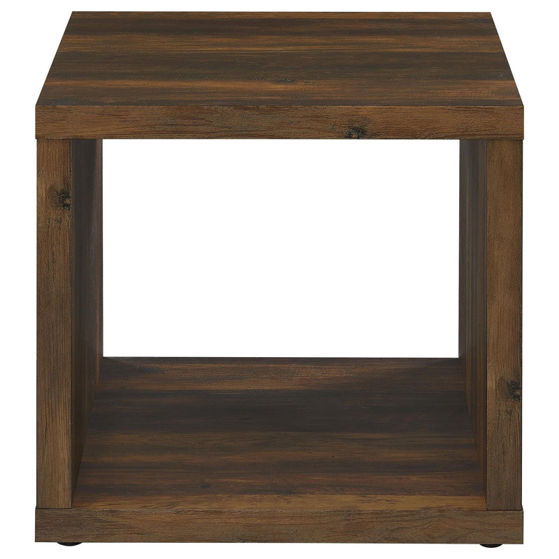 Table de bout en bois d'ingénierie Dengler, Pin foncé