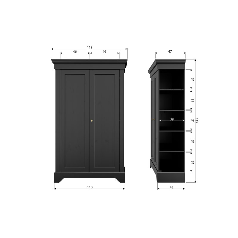 Isabel 2 Door Wardrobe