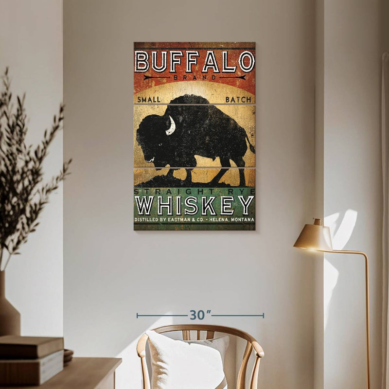 Brampt Buffalo Whiskey, 57" H x 36" W