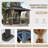  Outdoor Patio Gazebo, Hardtop Gazebo with Galvanized Steel Roof & Aluminum Frame,Heavy Duty Permanent Pavilion with Netting & Curtains for Patio, Lawn, Deck-114597860