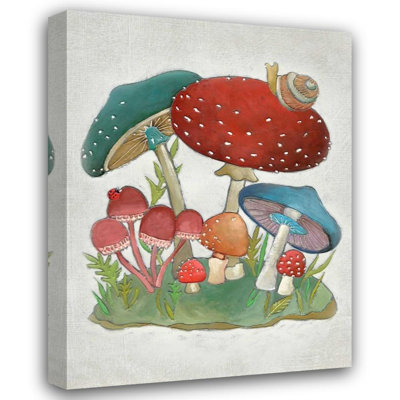 Rosalind Wheeler Zarris, Chariklia Gallery Wrapped Canvas Art Titled: Mushroom Collection I