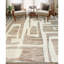 Tapis brun / crème de haute qualité noué à la main-70393135