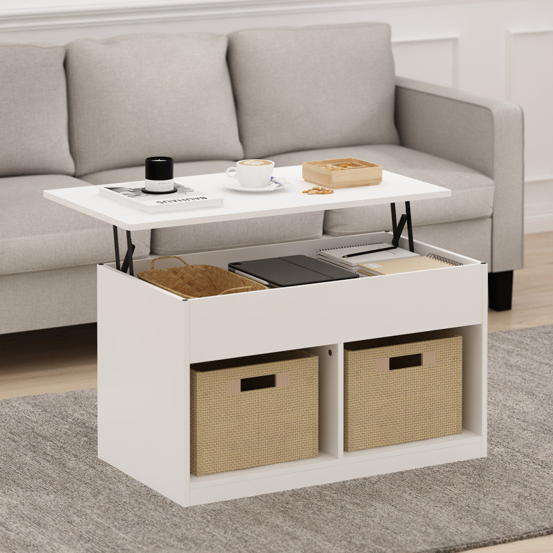 Hiromitsu Single Coffee Table, White