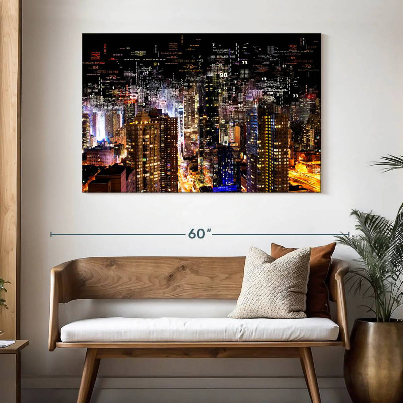 Ravi Times Square, 32" H x 48" W
