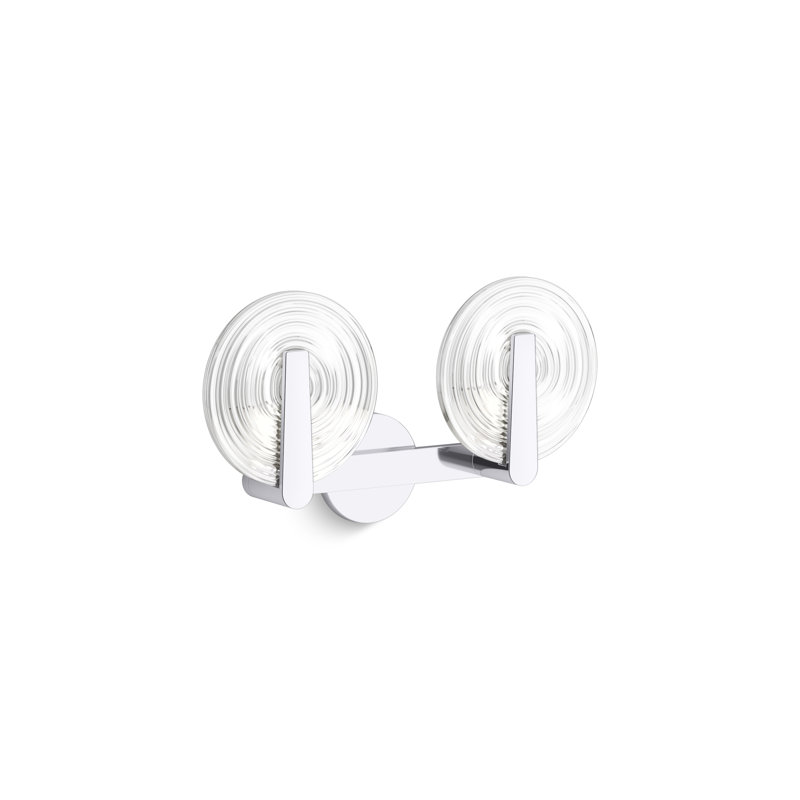 Hint Two-Light Sconce, Polished Chrome