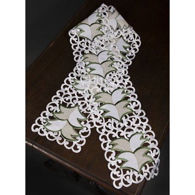 Coureur de vacances brodé cutwork Tannenbaum