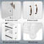 35.6" Roman Column Base Bathroom Sink With Metal Handles And Solid Wood Frame-1599542206