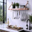 Handcrafted Gourmet Wall Mounted Pot Rack-1299450711