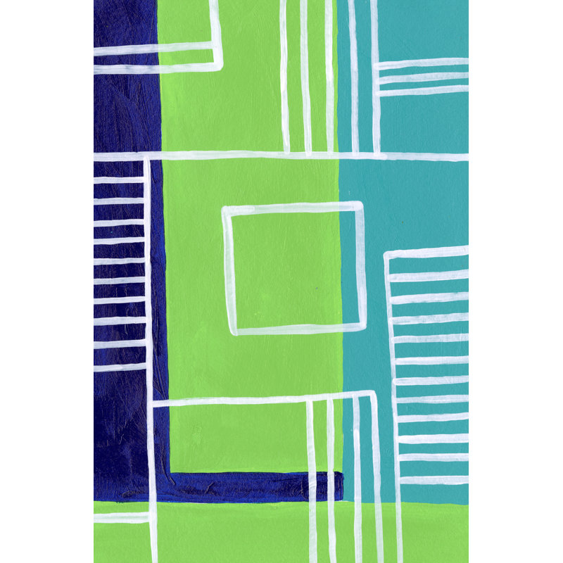 On The Line II - Graphic Art, 46 cm H x 30 cm W, Black Floater Frame
