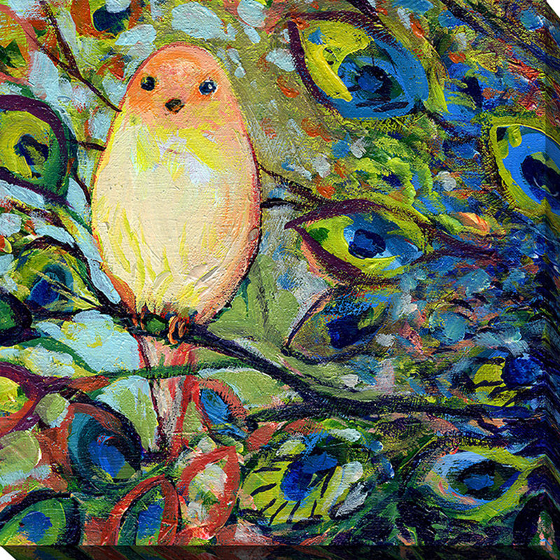 « oiseau xxi » par jennifer lommers,, reproduction d’art sur toile tendue, H 36 po x l 36 po x P 1,5 po