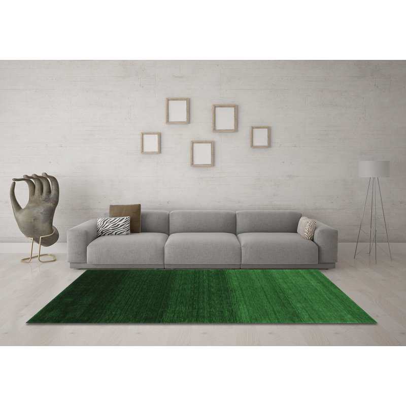 Washable Abstract Indoor Rug, Round 4'