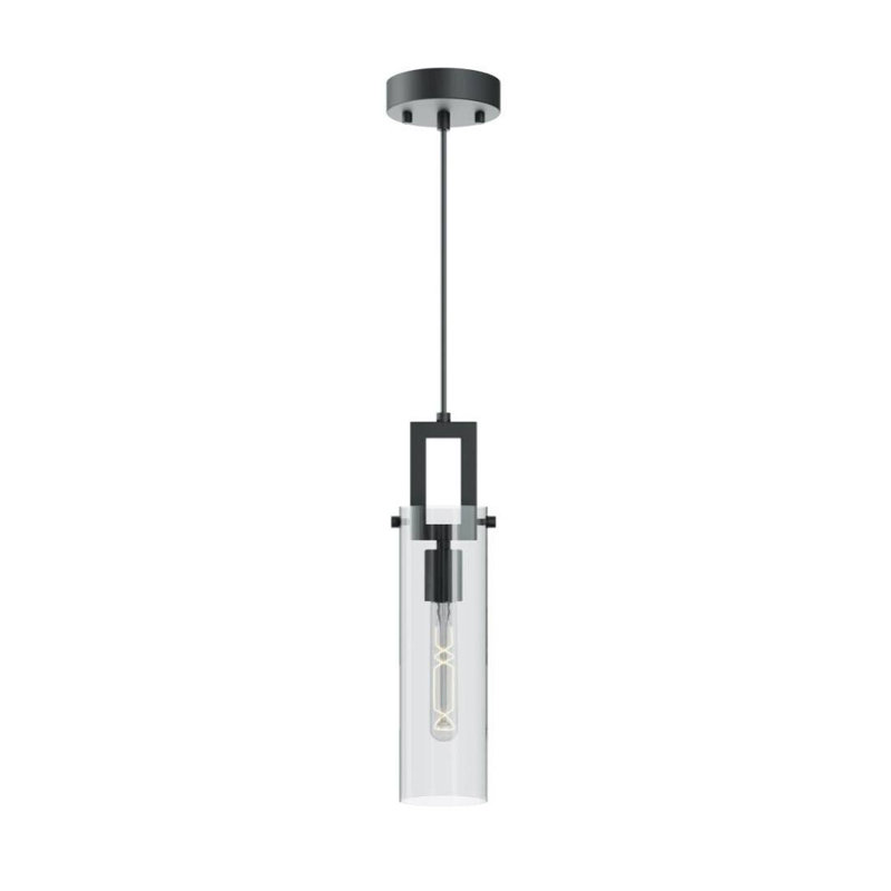 Luminaire suspendu 4 po Dessie, Noir, noir, noir, noir