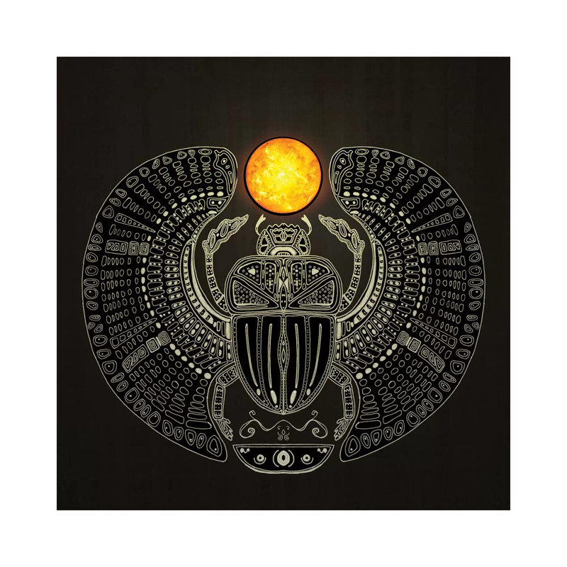 Sacred Scarab by Barruf - Wrapped Canvas Gallery-Wrapped Canvas Giclée, 30.48 cm H x 30.48 cm W