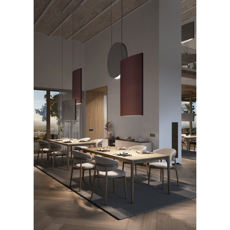 Noren 2 - Light LED Pendant, 33.46" H x 33.46" W x 3.94" D, 1, Terracotta