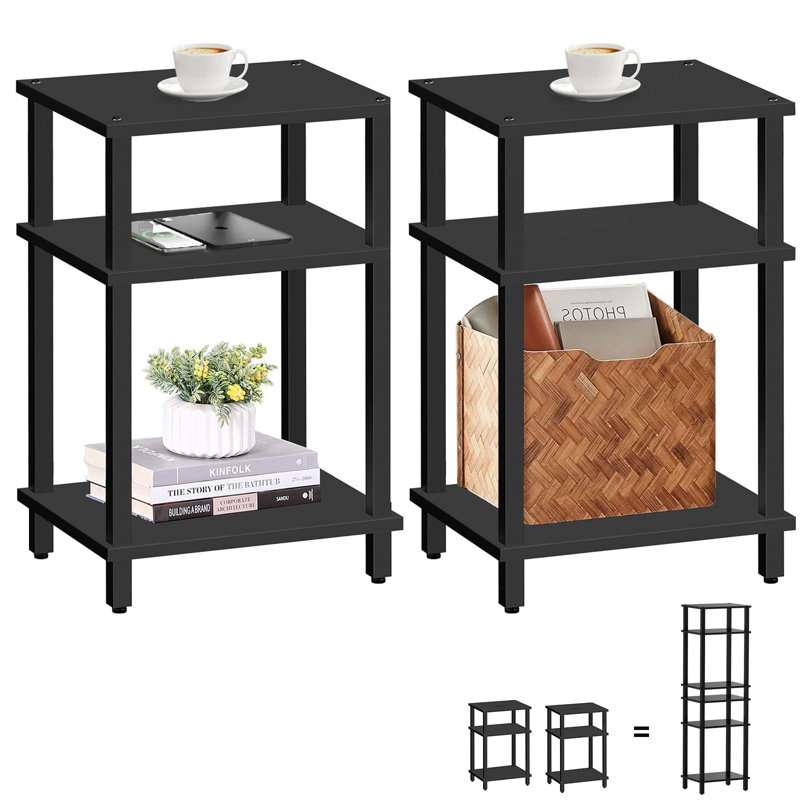 Ensemble de tables de bout Harwyn, Noir, Noir