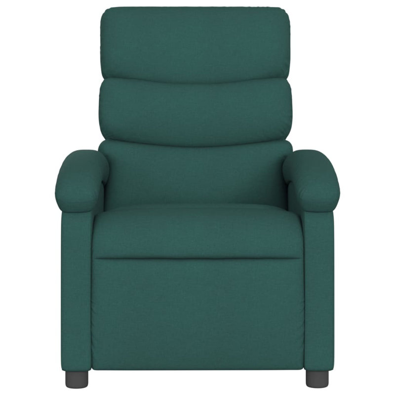 Upholstered Massage Chair, Dark Green Fabric