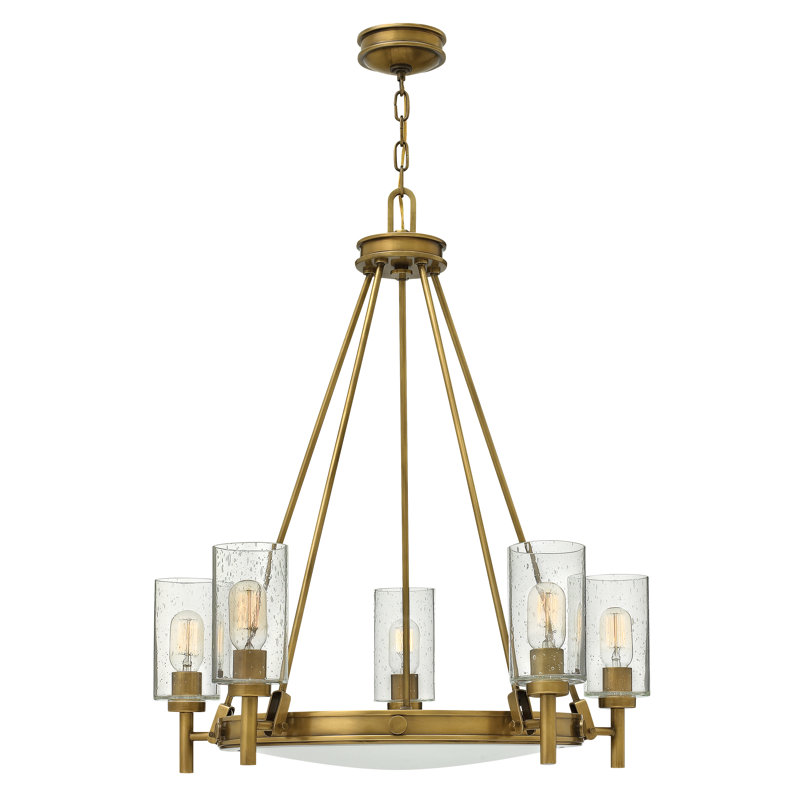 Rennick 5 - Light Waggon Wheel Chandelier