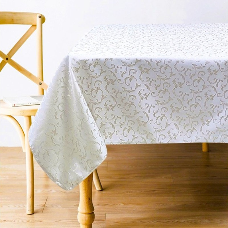 Nappe jacquard, L 70 po x l 60 po, Blanc