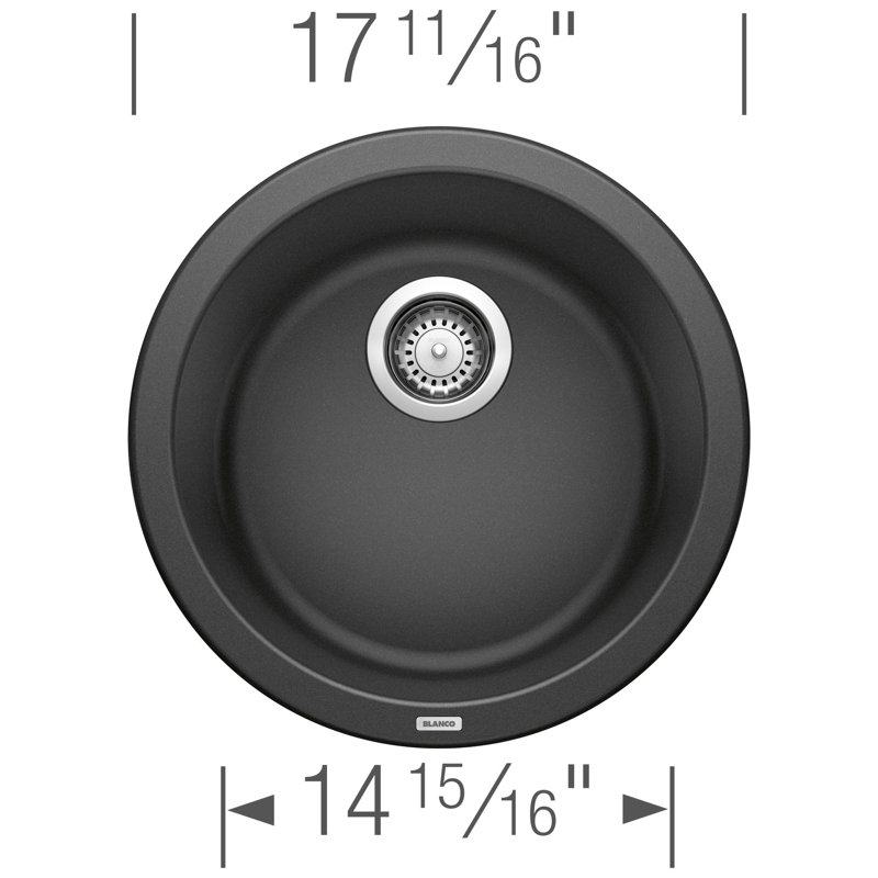 Rondo SILGRANIT 18" Dual Mount Bar Sink, Anthracite