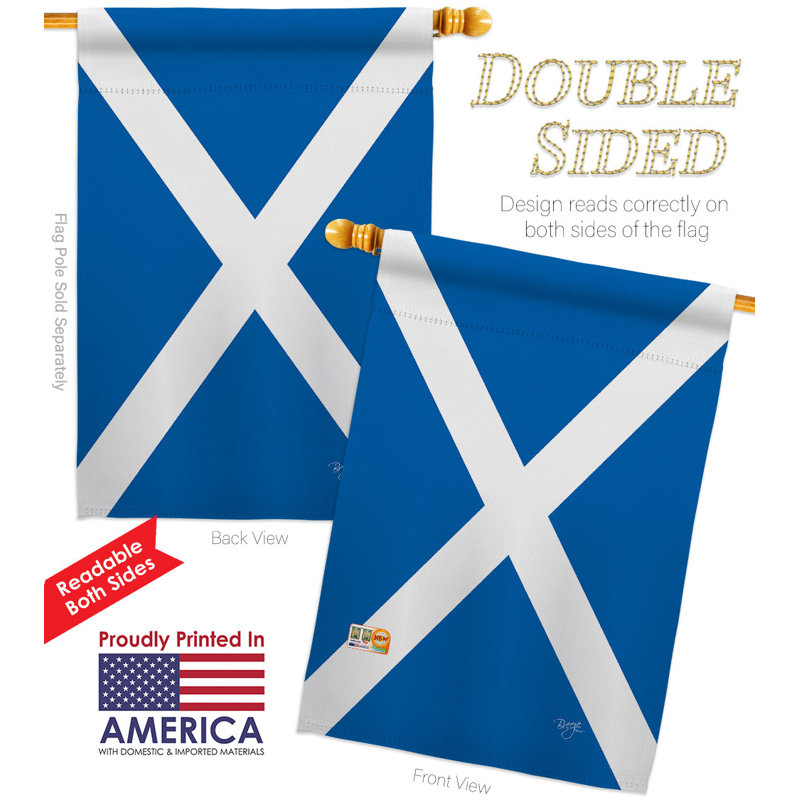 Double Sided 40'' H x 28'' W Polyester Flag Set