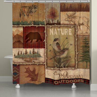 Lodge Collage II Shower Curtain