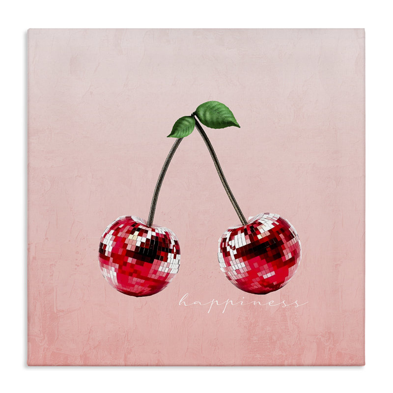 Happiness Disco Cherries, conception de Kim Allen, H 17 po x l 17 po