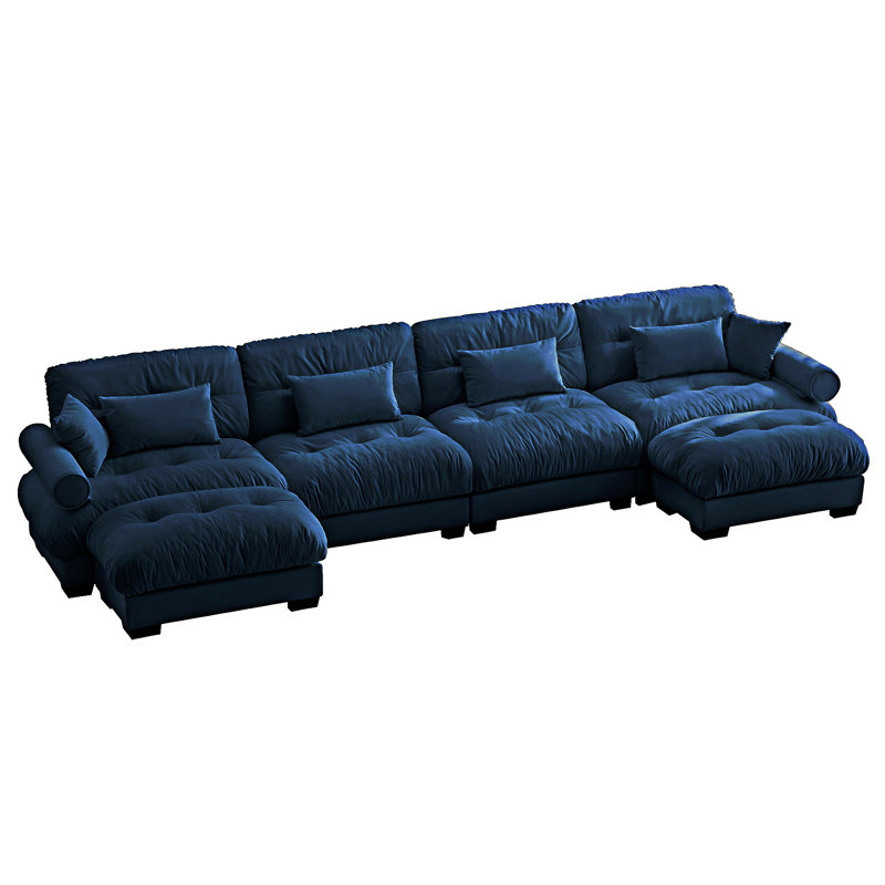 Canapé modulaire modulaire avec repose-pieds convertible