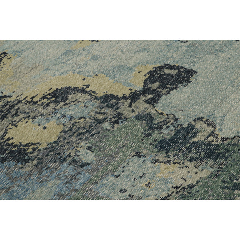 Distressed Homage Hand Knotted Wool Animal Print Area Rug, Rectangle 6' x 9'