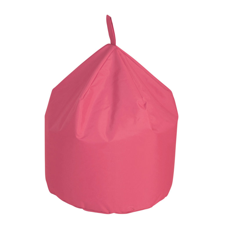 Polyester Outdoor Friendly Refillable Classic Bean Bag, 70 cm H x 60 cm W x 60 cm D, Pink