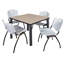 Plateau de table Kee Square, 4 chaises empilables-1034344220-1034344216-1034344217