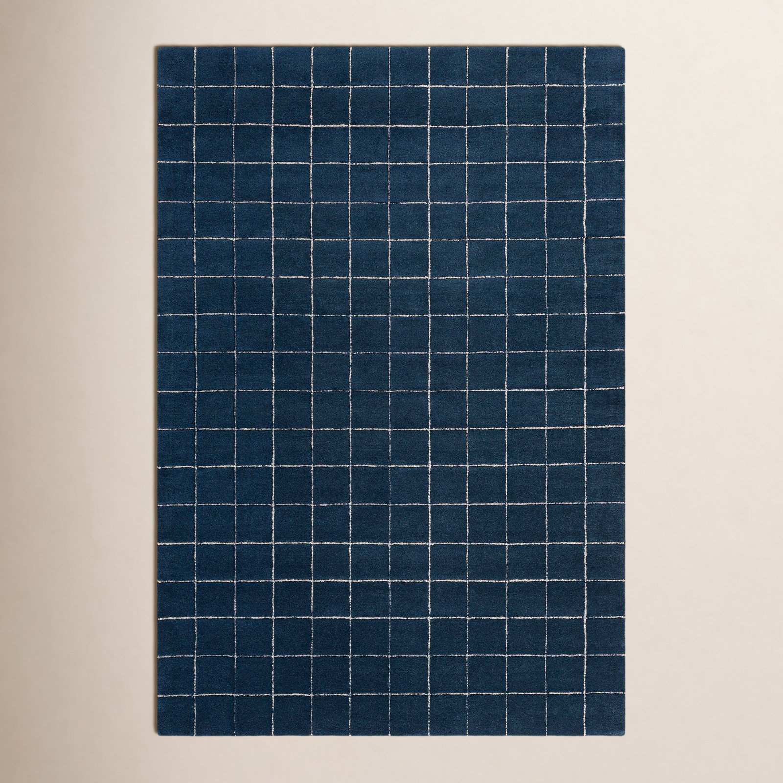 Mallory Hand-Tufted Blue Geometric Area Rug, Rectangle 2' x 3'