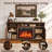 Farmhouse TV Stand for TVs up to 70" with 23" Electric Fireplace, Adjustable Shelves & Cabinet Storage-97467425