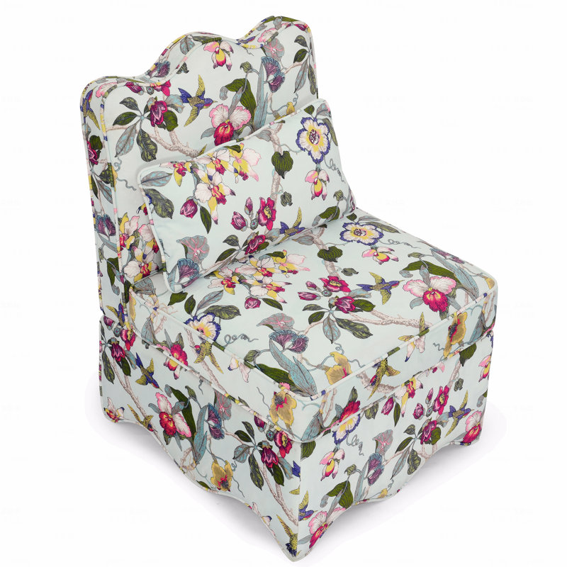 Flannel Single Dining Chair With Soft Seat Cushion And Backrest, No Armrests, Matching Pillow Can Be Used As Waist Cushion, This Dining Chair Can Be Used In The Living Room