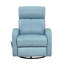 Fauteuil inclinable et oscillant avec mouvement pivotant et revêtement en cuir bleu-1767751100